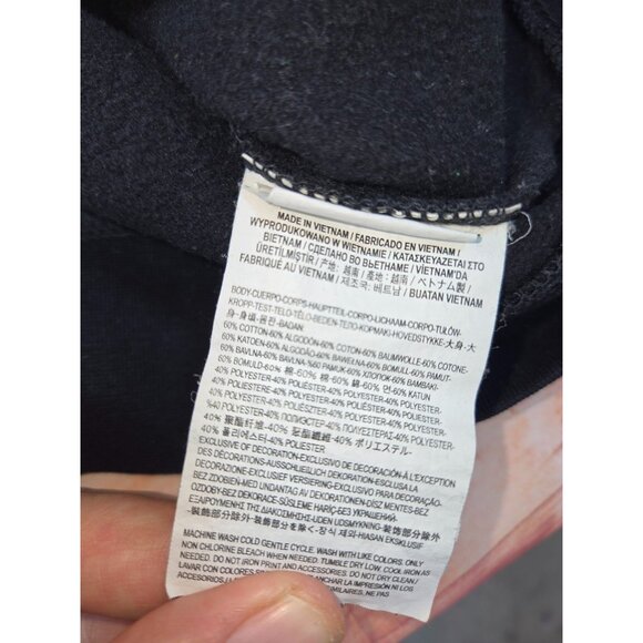 Vans "Off The Wall" Hoodie Small Black Hooded Sweatshirt - Picture 6 of 9